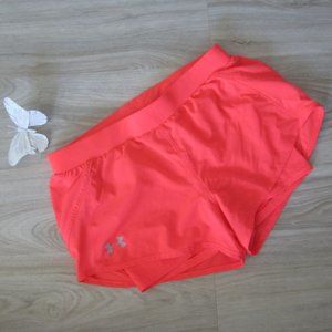 Under Armour - Hot Orange Running Shorts - Size Small